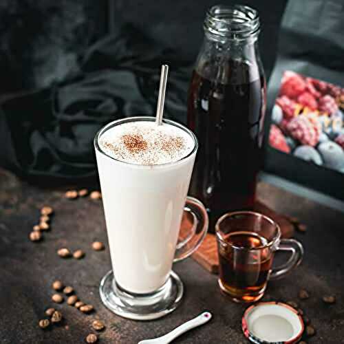 Hot Coffee Milk with Homemade Coffee Syrup