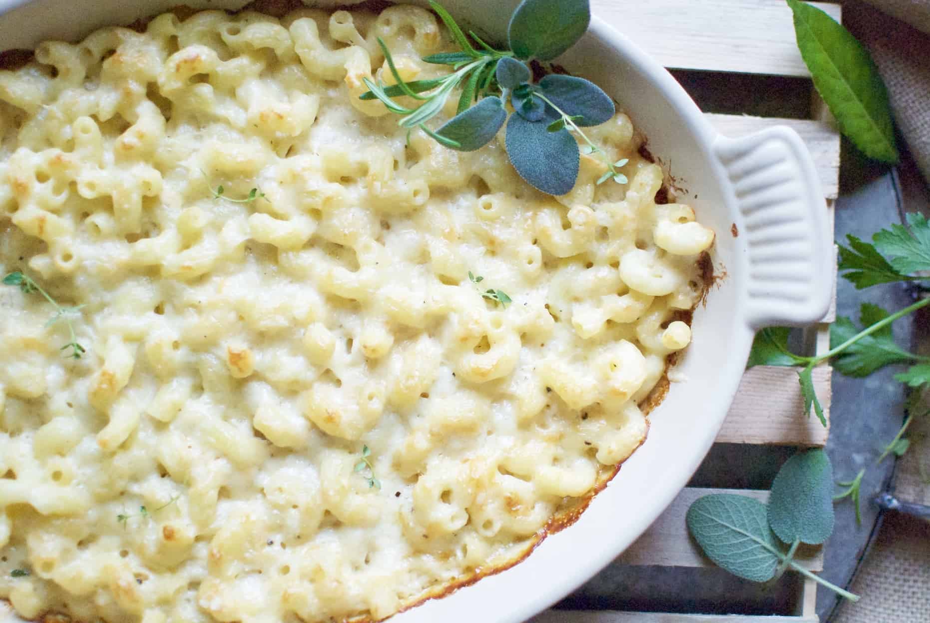 Baked cavatappi & three cheeses