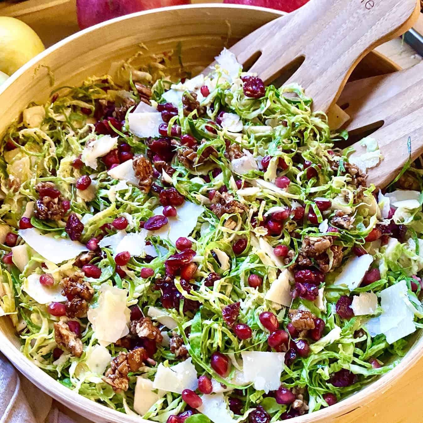 Shaved brussels sprout salad