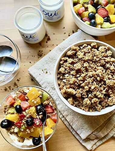 Crunchy oat streusel topping