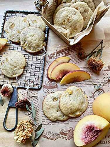 Peach cake drop cookies