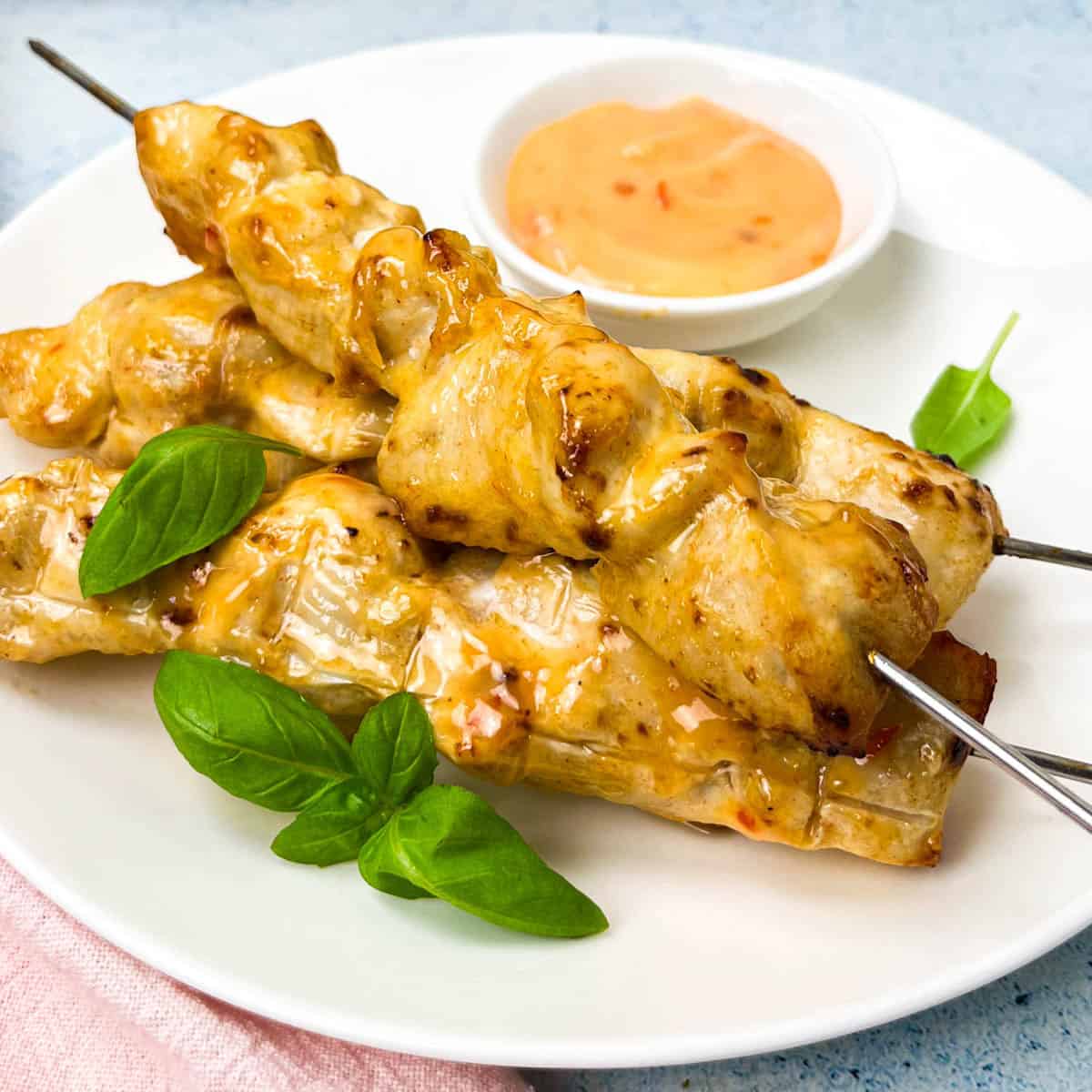 Easy Bang Bang Chicken Skewers (Oven-Baked & So Delicious!)