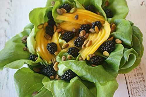 Mango Blackberry Salad with Honey Lime Dressing