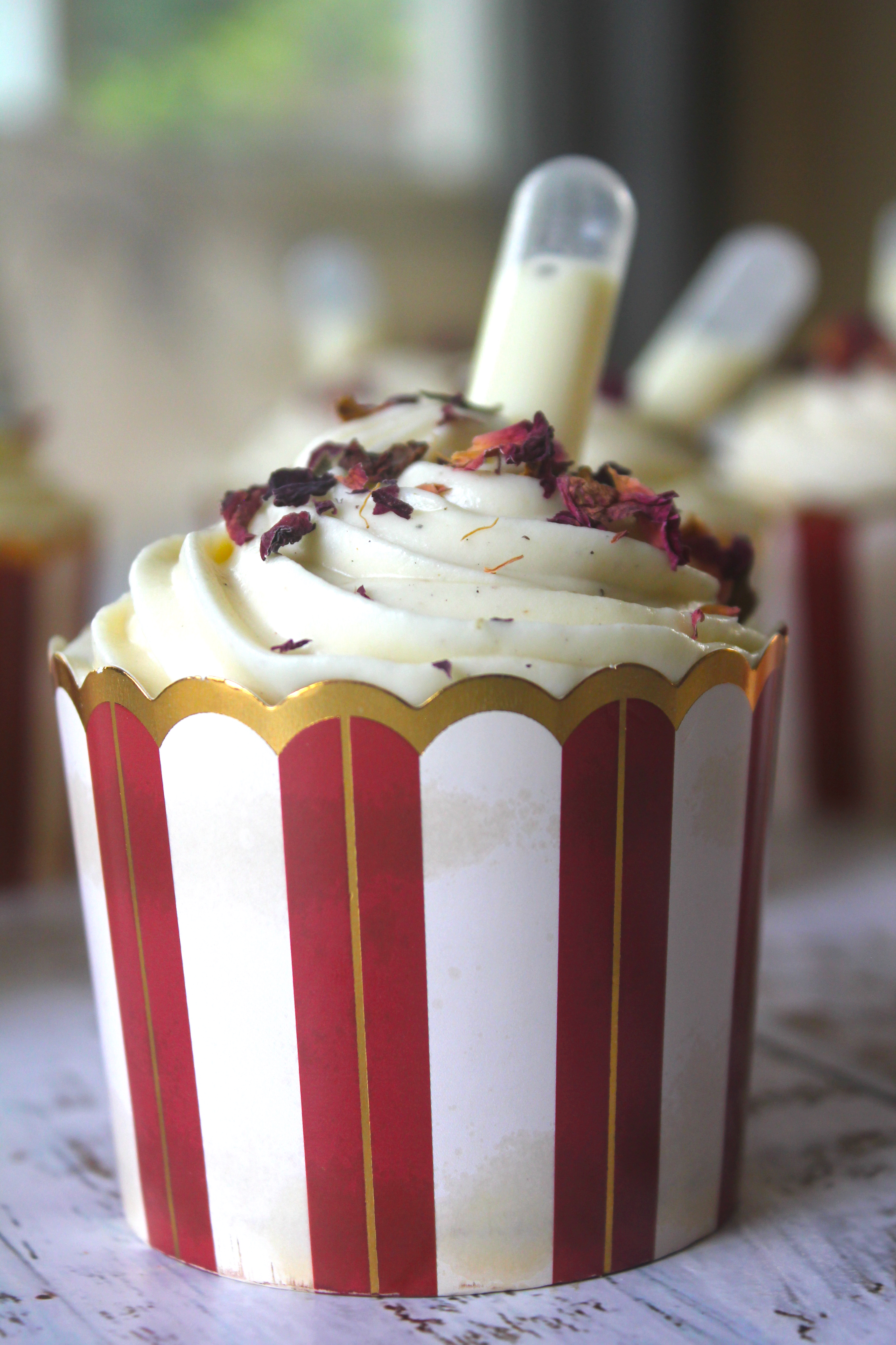 Kesar Badam Cupcakes with Cardamom Cream Cheese Frosting