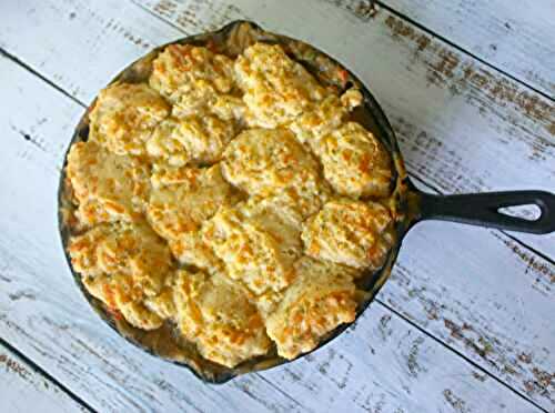 Chicken Pot Pie with Red Lobster Cheddar Drop Biscuits