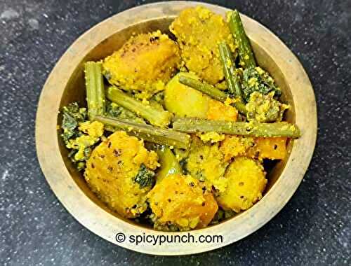 Motor Daler Bora Diye Niramish Kumro Shaker Chorchori recipe with video