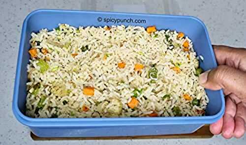 Vegetable rice recipe for kid's lunch box in 10 mins