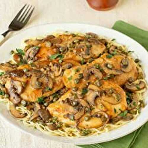 Easy Lemon Chicken Piccata with Mushrooms