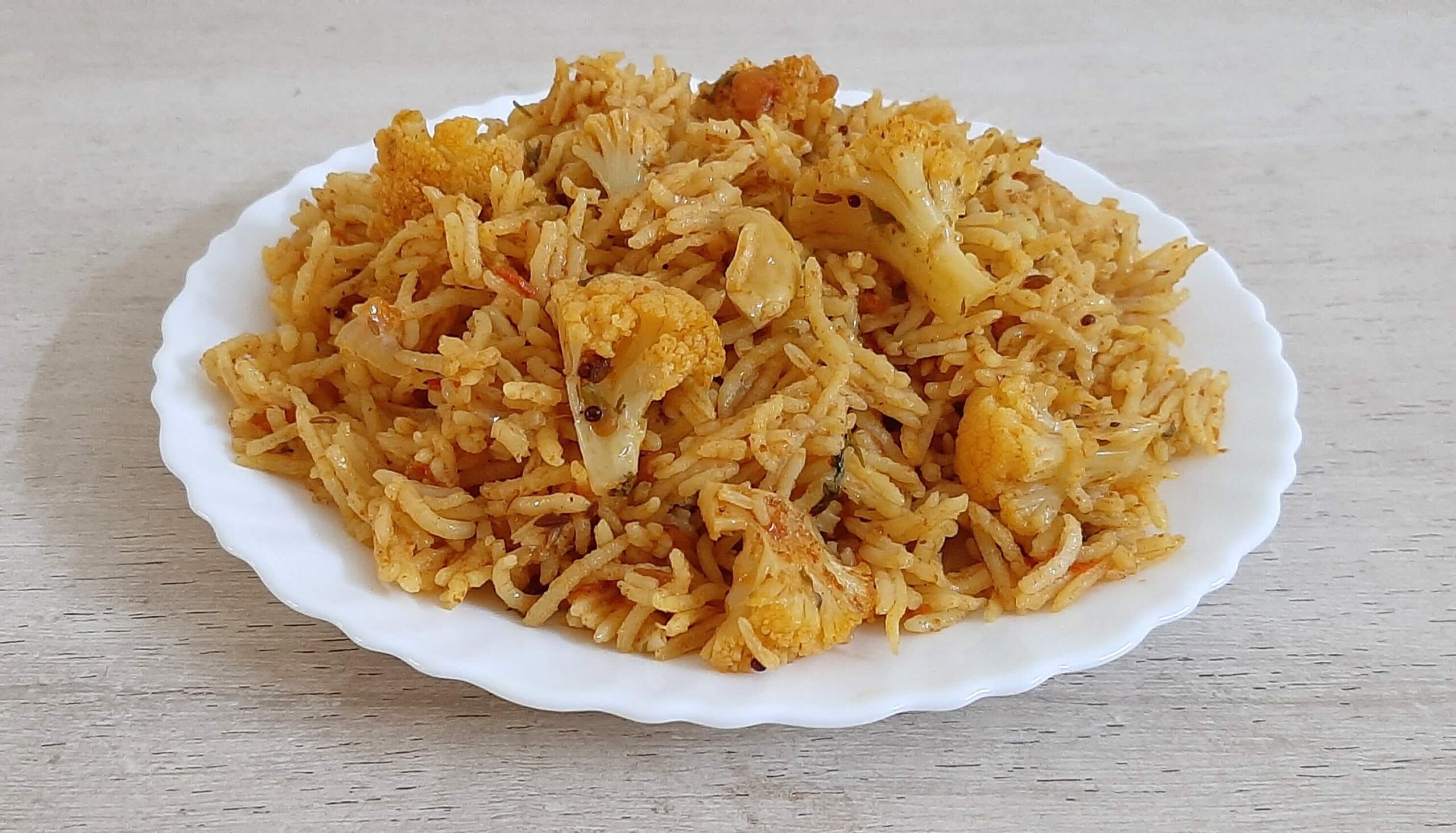 Gobi Pulav | Cauliflower Biryani