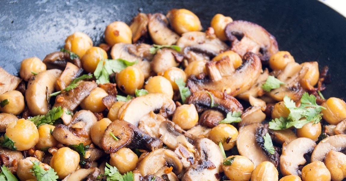 Chickpeas with Mushrooms