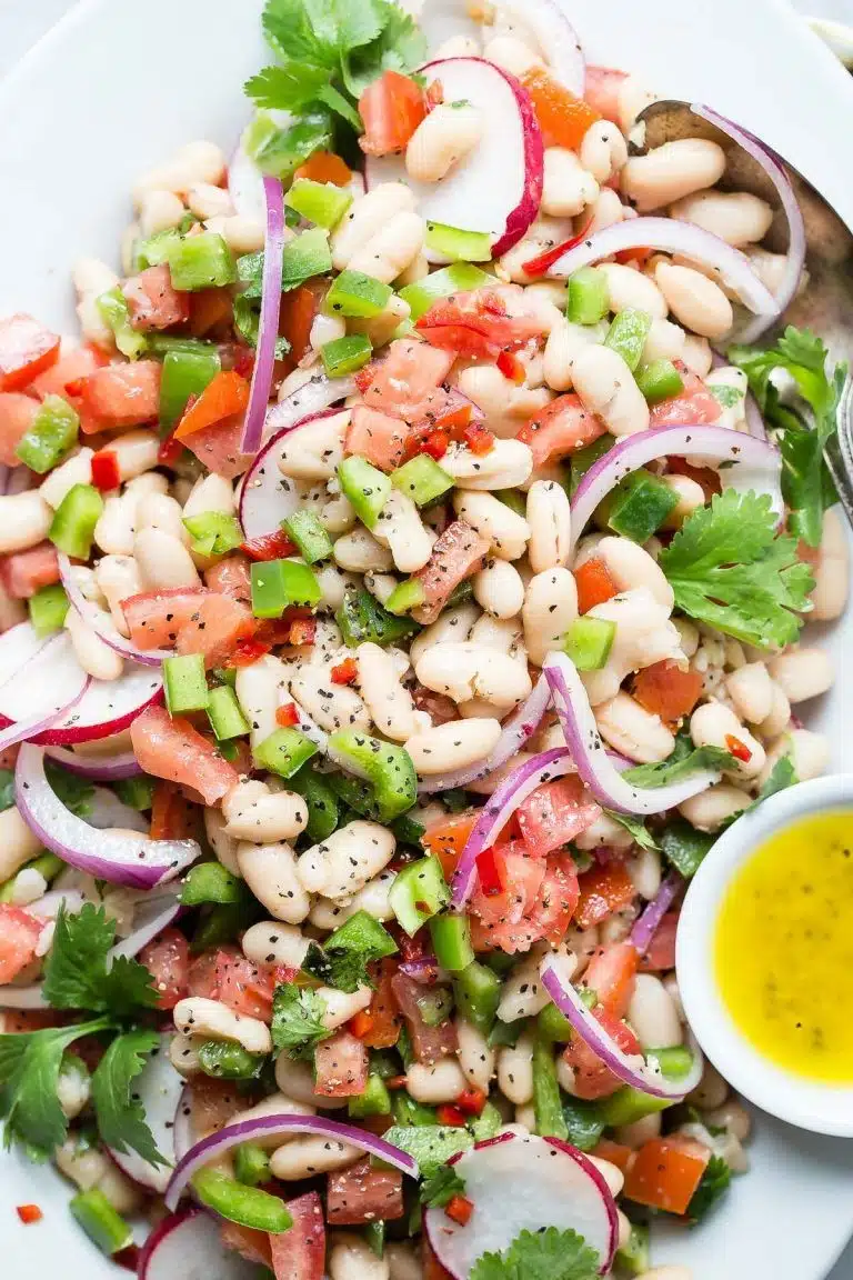 Cannellini Bean Salad with Bacon and Onion