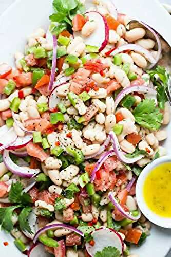 Cannellini Bean Salad with Bacon and Onion