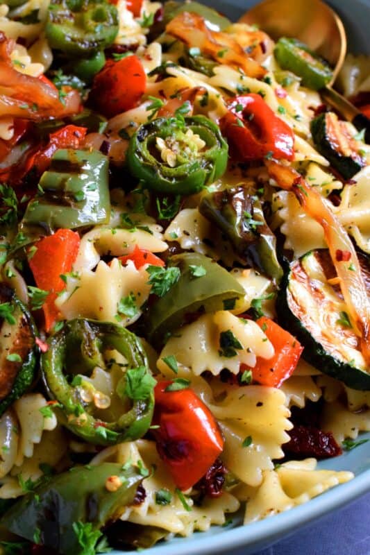 Pasta Salad with Charbroiled Bell Peppers