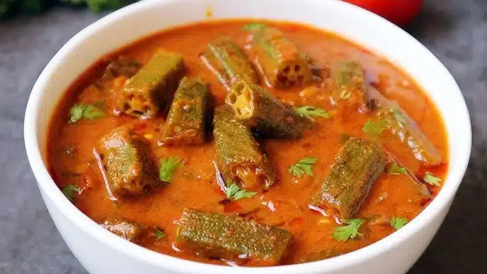 Dahi Bhindi (Lady's Finger in Curd Gravy)