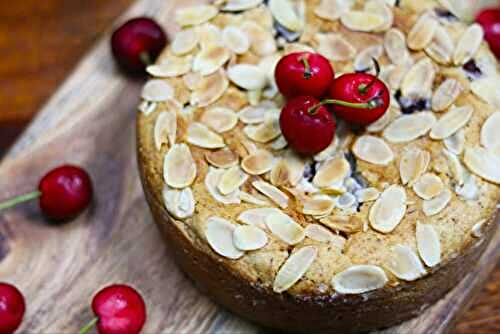 Eggless Almond Cherry Cake