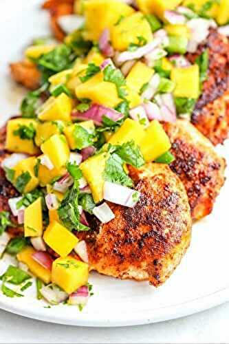 Green Chicken with Mango Salsa