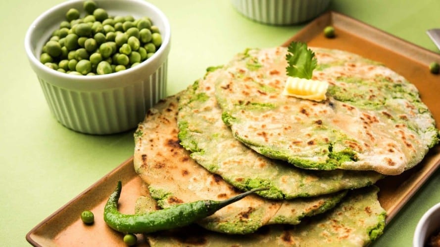 Spicy Peas Paratha