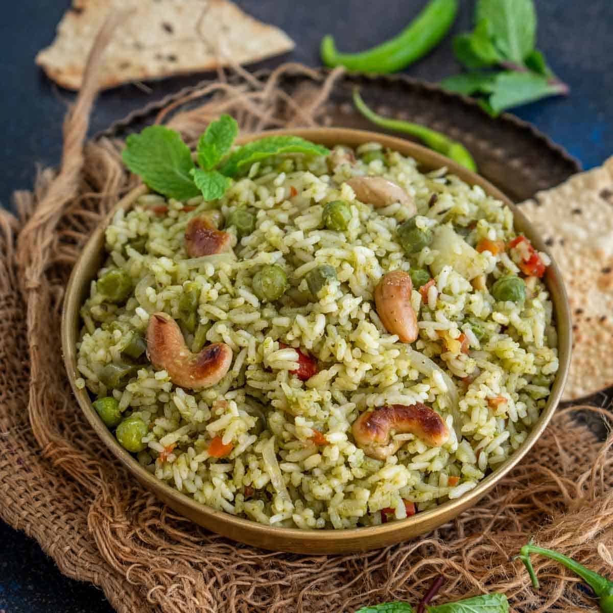 Paneer Mint Rice