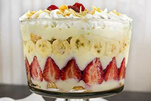Strawberry Banana Cream Trifle