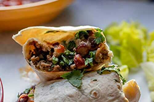 Lamb and Black Beans Burritos