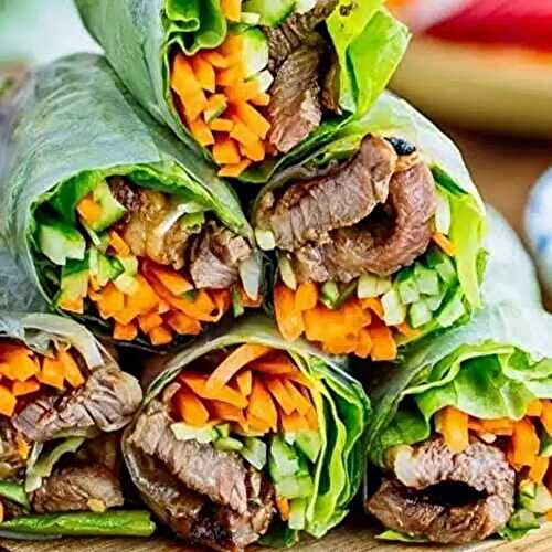 Vietnamese Roast Pork Salad Wraps