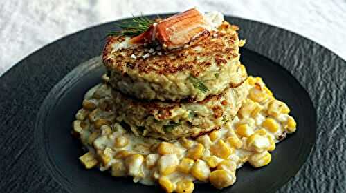 Crab Cakes with Corn Puree