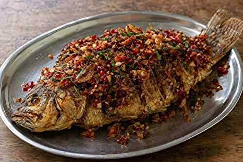 Fried Fish with Chili Shrimp Paste Sauce