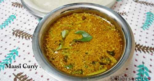 Massi Curry | Dried Maldive Fish cooked in coconut milk | Side dish for Aapam /Idiyappam