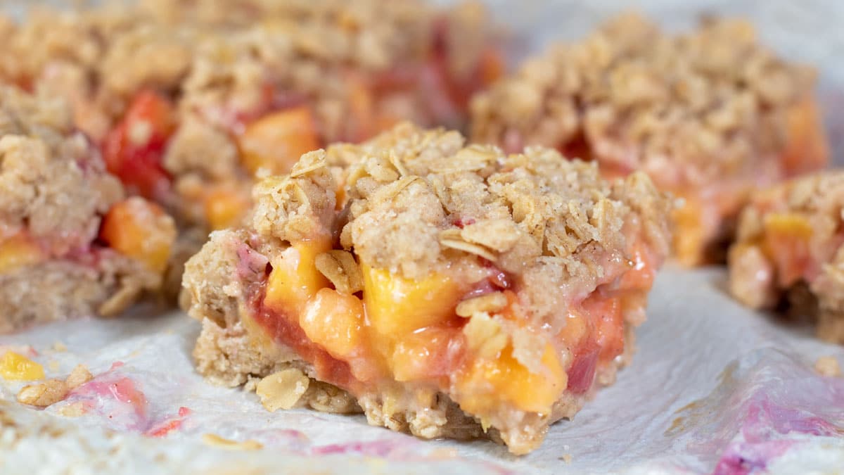 Nectarine Crumble Bars