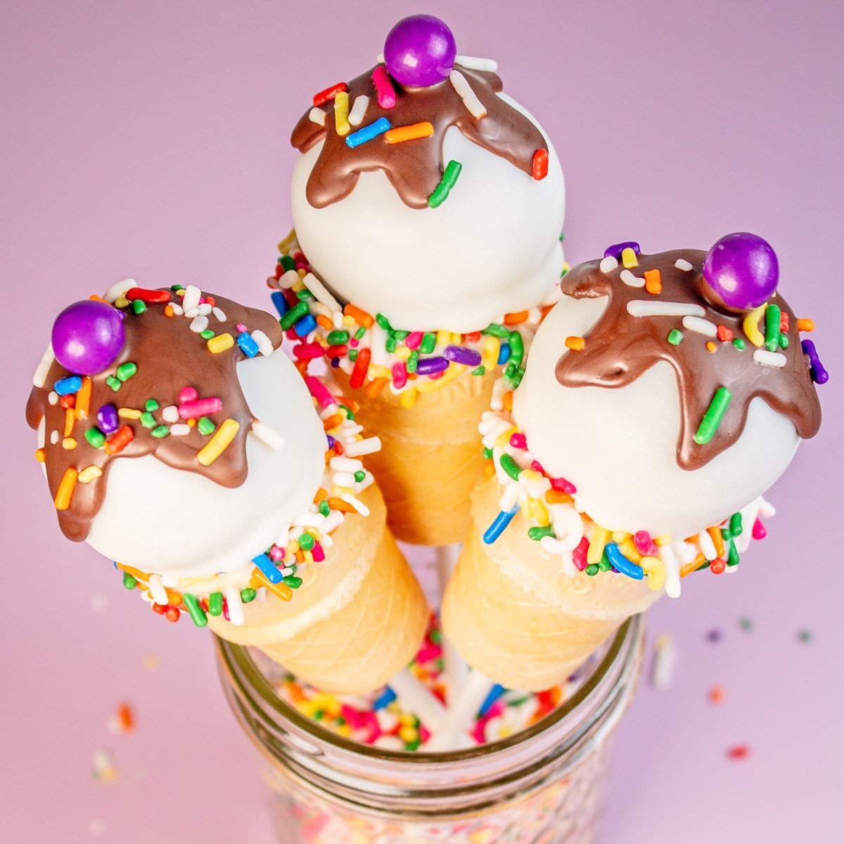 Ice Cream Cone Cake Pops