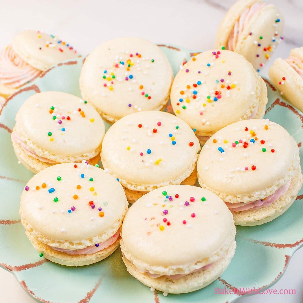 Birthday Cake Macarons