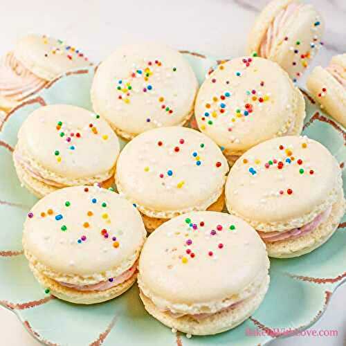 Birthday Cake Macarons