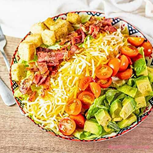 BLT Salad (with Homemade Ranch Dressing & Freshly Baked Garlic Croutons)