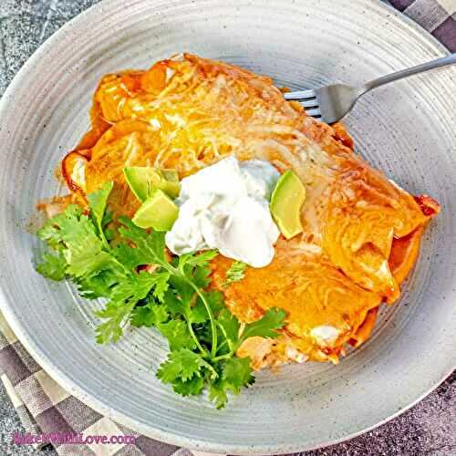 Cream Cheese Rotisserie Chicken Enchiladas