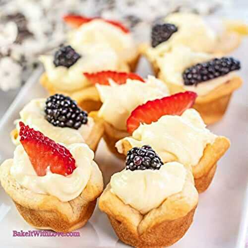 Lemon Cheesecake Crescent Cups