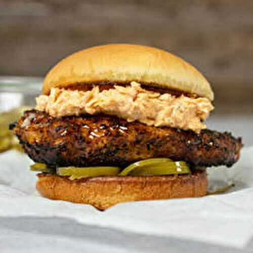 Grilled Honey Pepper Pimento Chicken Sandwich