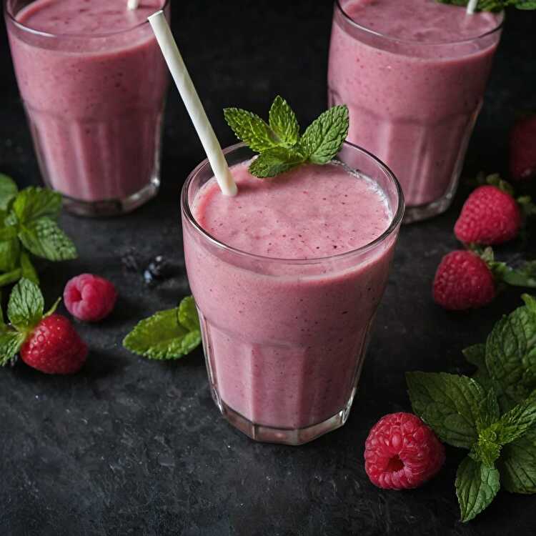 Berry-Mint Kefir Smoothie