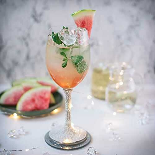 Refreshing Watermelon Wine Spritzer