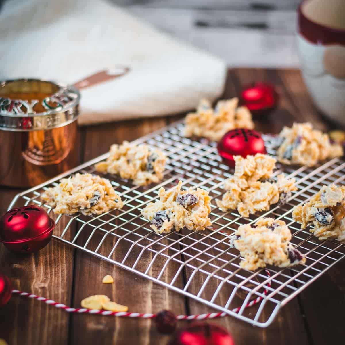 White Chocolate Cranberry Cornflake Clusters