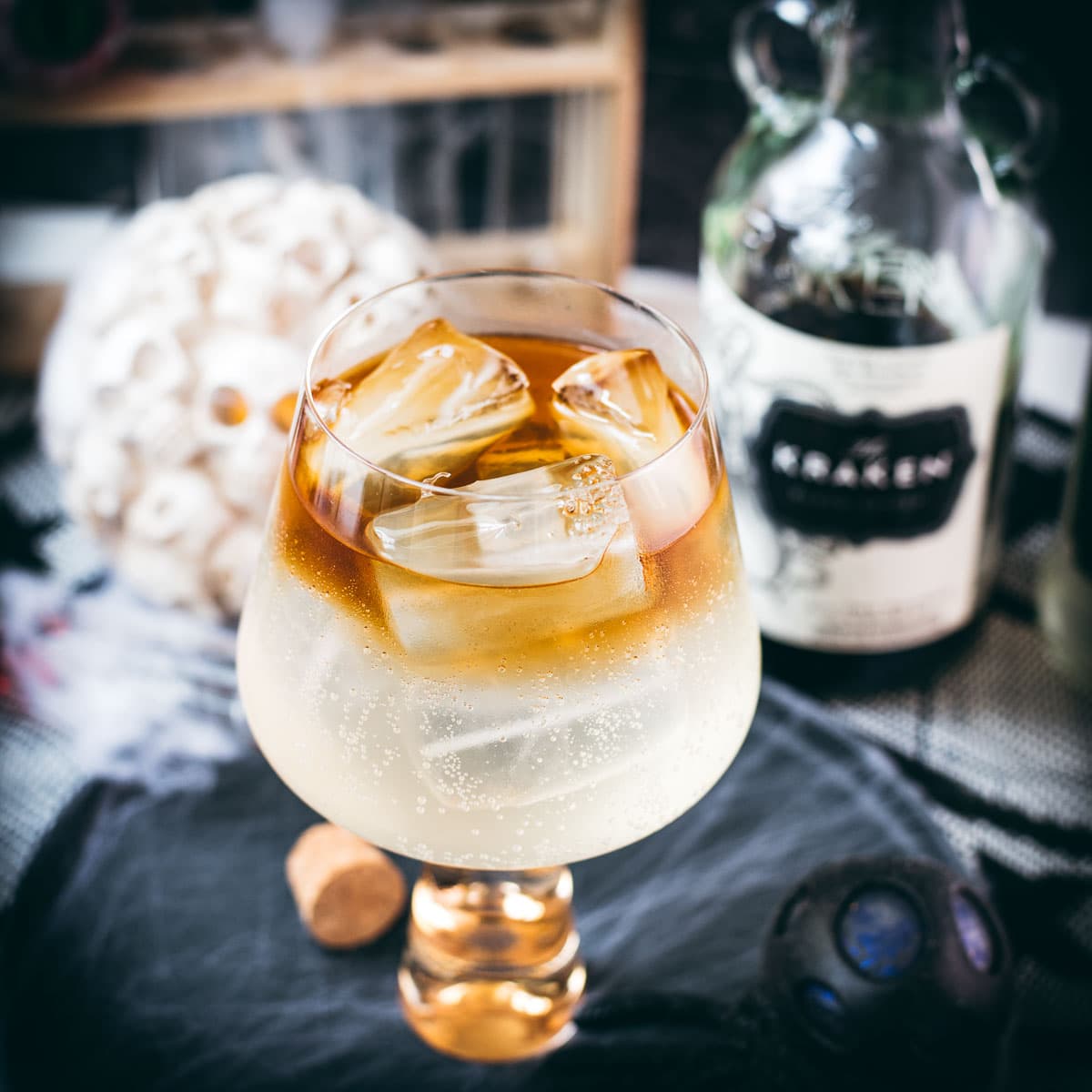 Kraken Cocktail with Ginger Beer