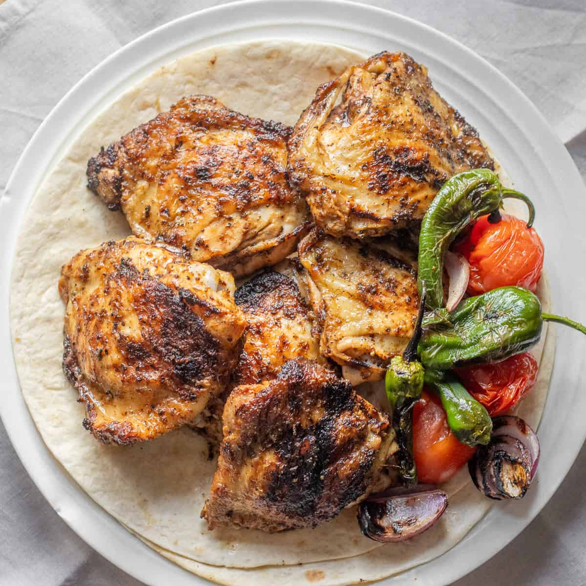 Grilled BBQ Chicken Thighs