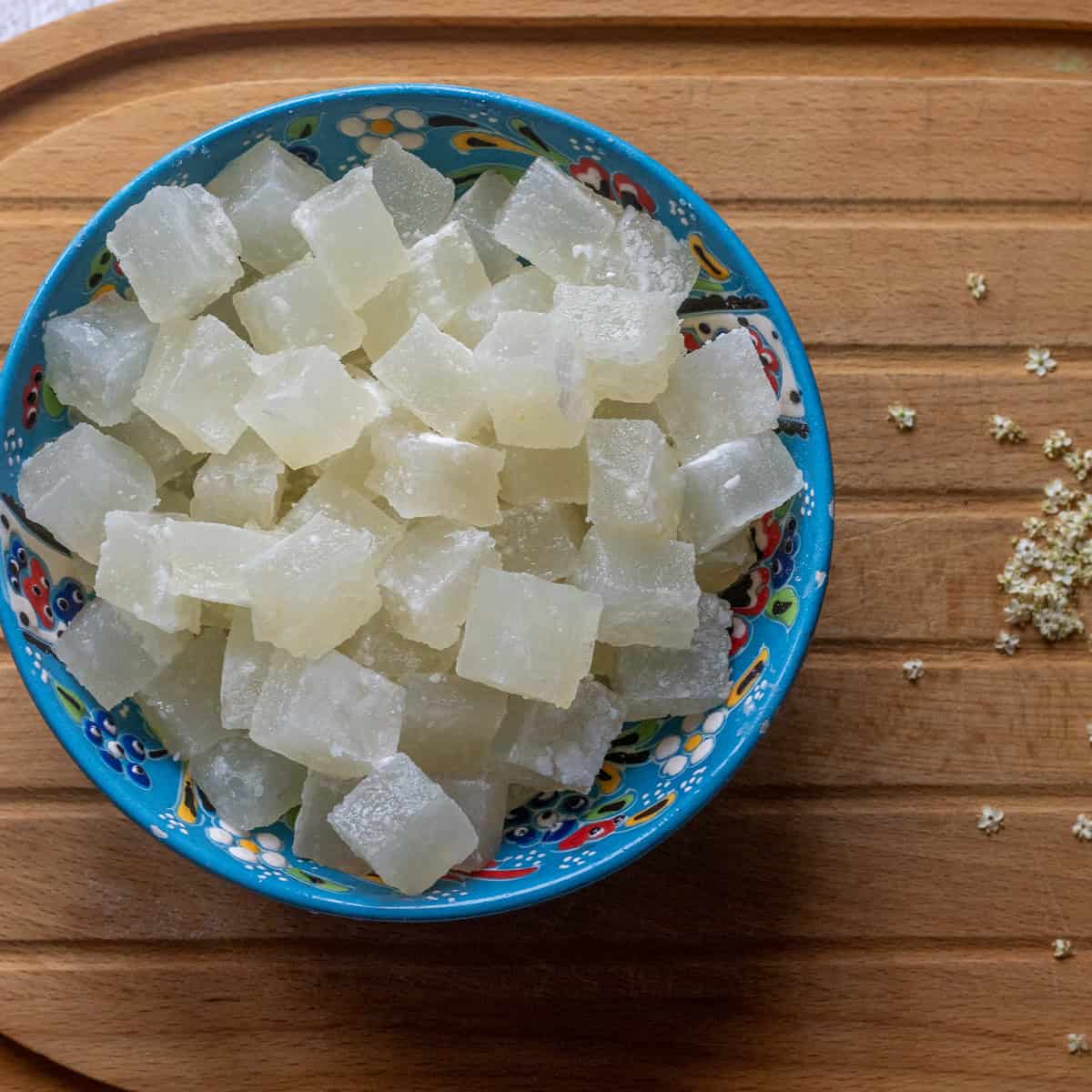 Homemade Elderflower Turkish Delight (Lokum)