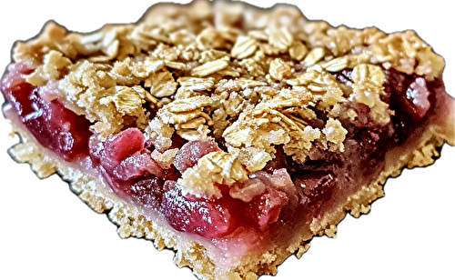 Rhubarb Oatmeal Crumb Bars