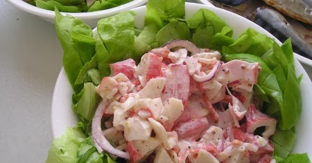 Imitation Crabmeat Green Tomato salad