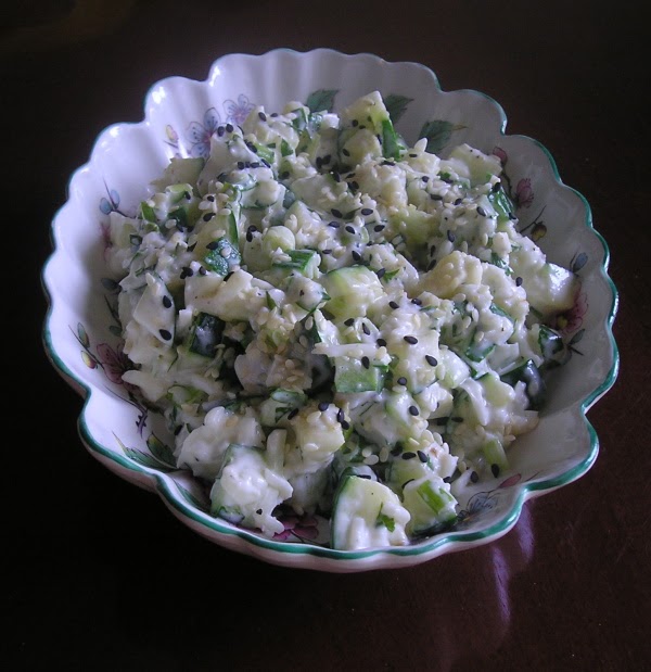 Cheesy Salad with Wilted Zucchini