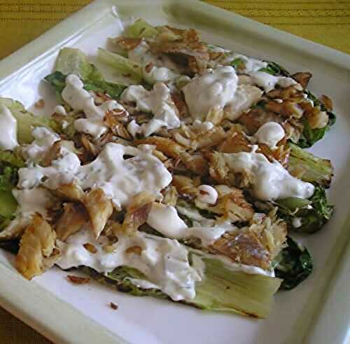 Grilled Romaine Lettuce and Smoked Fish Salad