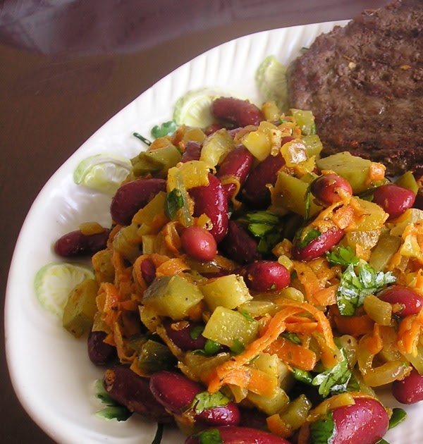 Warm Salad with Red Beans and Pickles