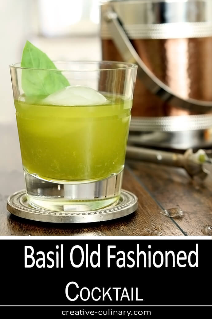 Basil Old Fashioned Cocktail