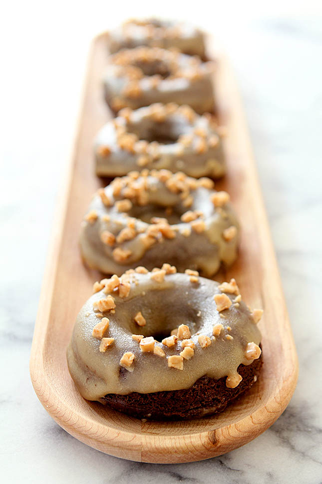 Heath Bar Baked Doughnuts