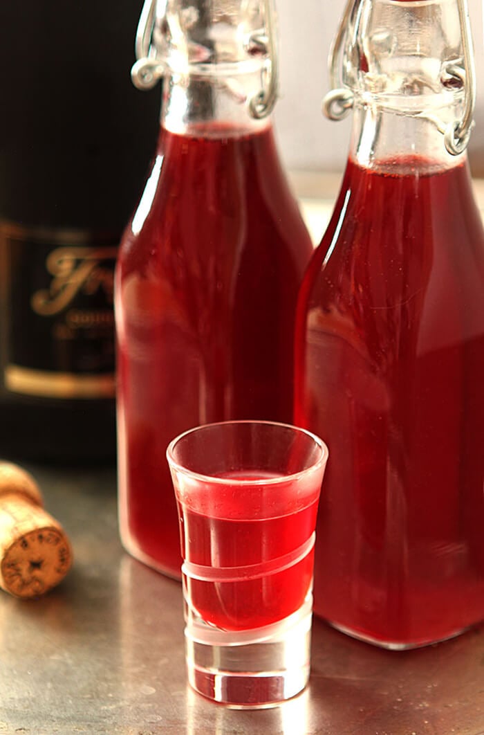 Homemade Cranberry Liqueur